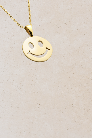 Smiley Necklace Gold